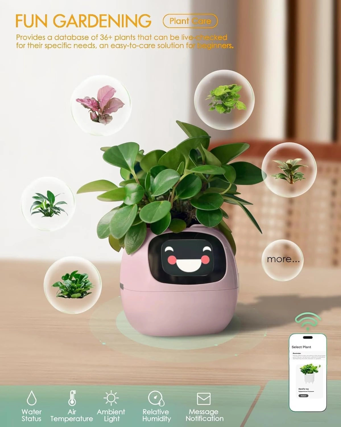 MojiPlant Ivy - Smart AI Pot